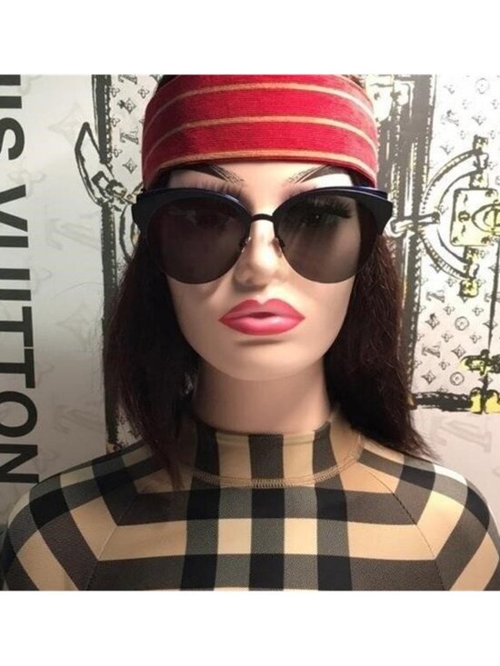 New Authentic CHRISTIAN DIOR Metal DioramaClub Sunglasses – Black & Blue main image 5